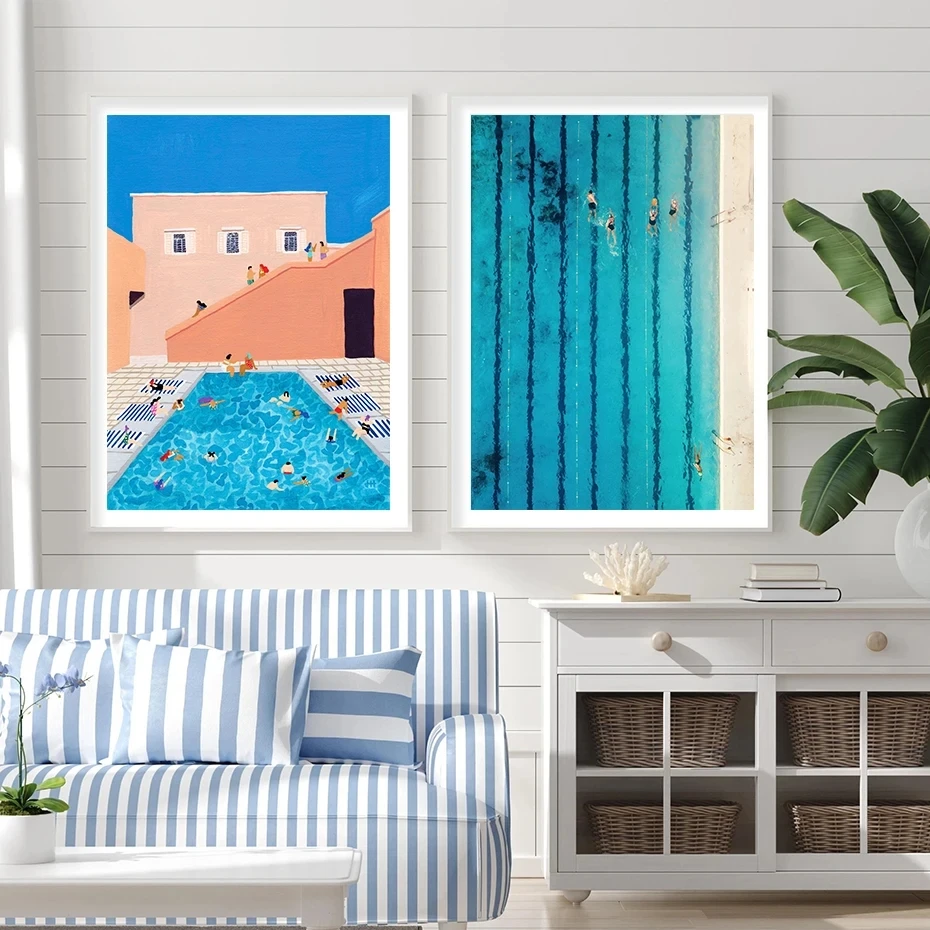 Abstract Inspiring Poster Expand Comfort Zone Swimming Pool Print Canvas Painting Wall Art Pictures for Office Home Decoration