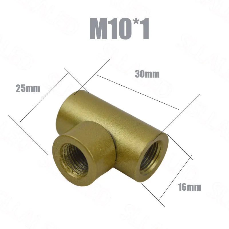 M10 Tee Connector for Tooth Tube, Haste oca, Dentes Internos, Acessórios de Iluminação, Cabeça de Conexão, Material Espessado De Metal