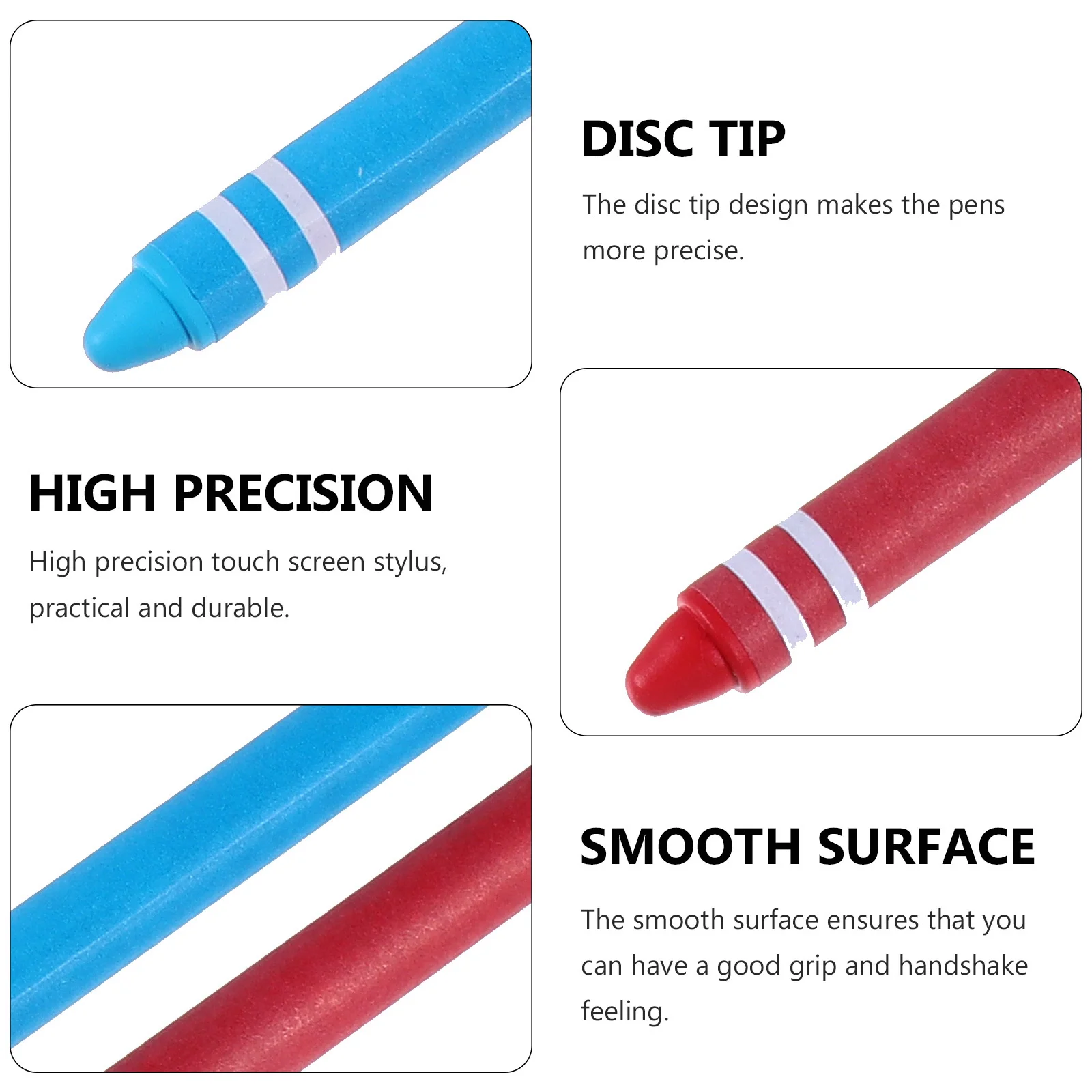 

2pcs High-Precision Capacitive Stylus Pens Touch Screen Pencil For Tablets Universal Digital Pen Smooth Grip No Noise