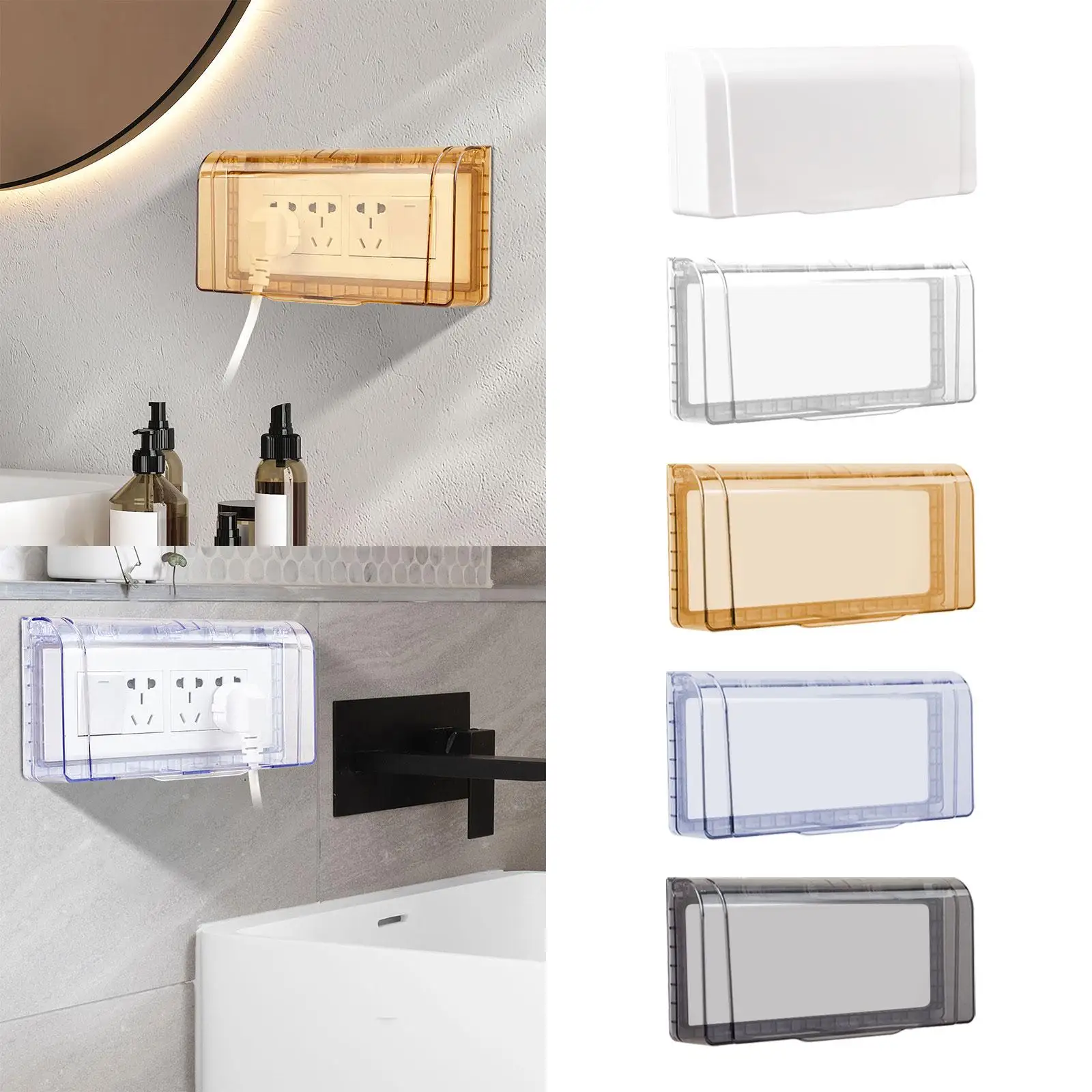 

Защитная крышка для уличной розетки, простая установка, водонепроницаемая розетка, крышка для спальни, уличной кухни, туалета в помещении