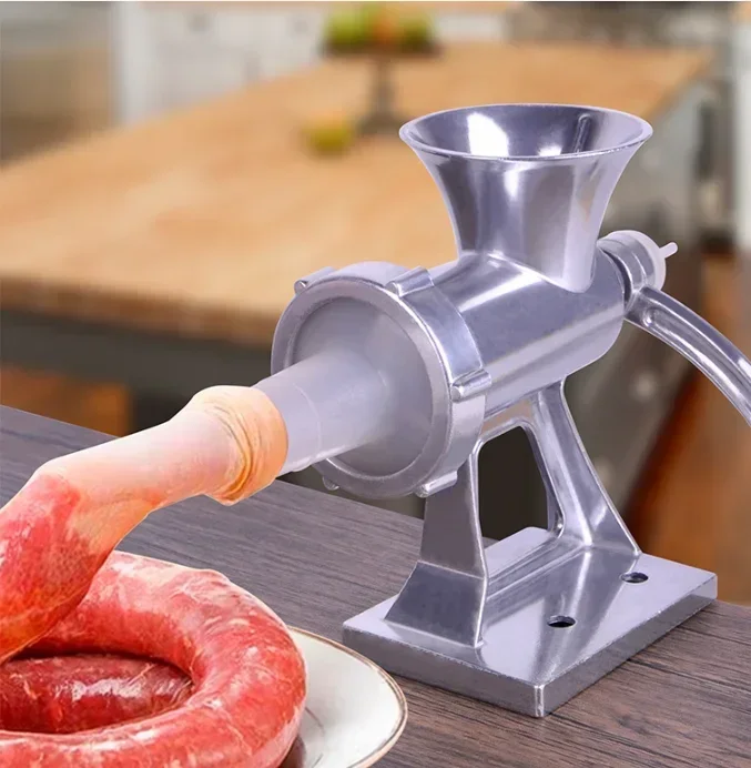 Heavy Duty Meat Grinder Mincer Stuffer Manual Sausage Filler Sauce Maker Machine