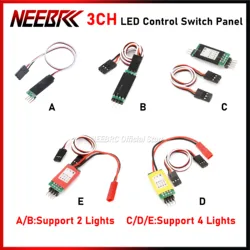 3CH RC Car LED Lamp Control Switch Panel Light System Controller Module Turn on/off for 1/10 1/8 Vehicle Component Spare Parts