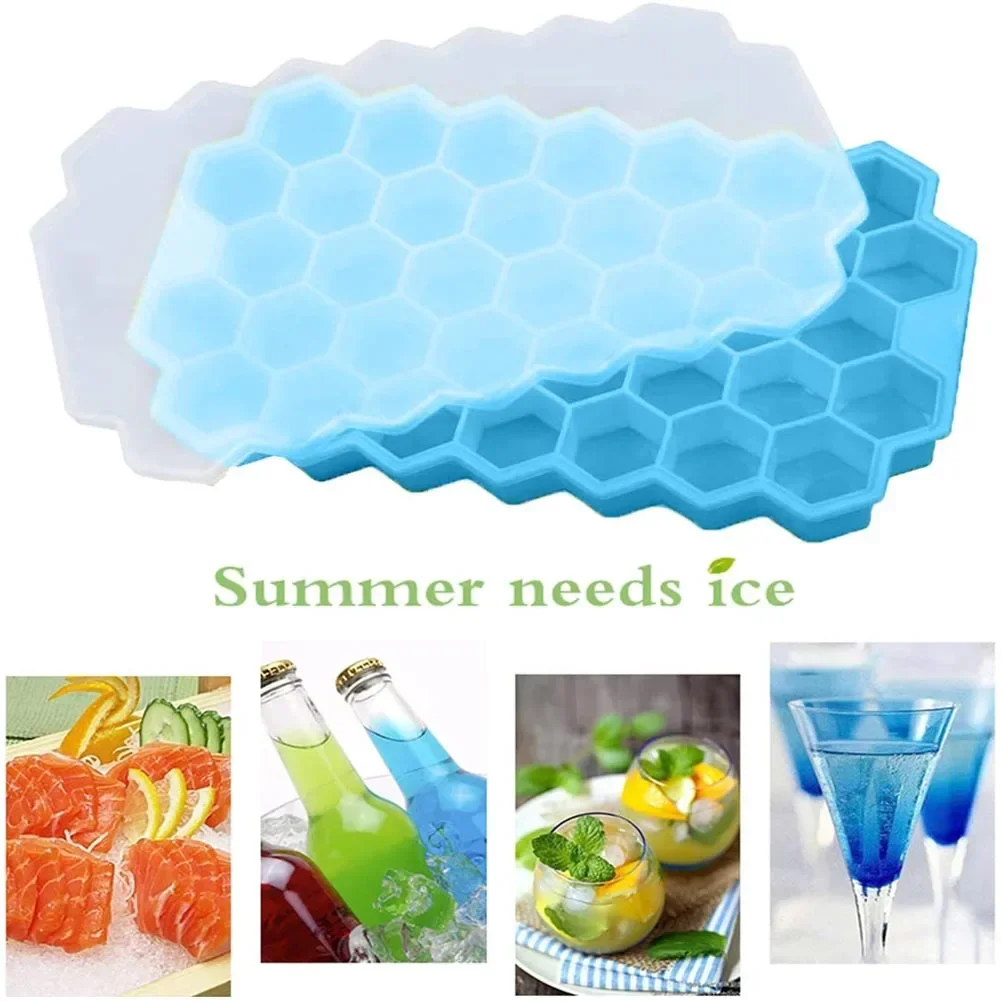 Cube Maker Silicones Ice Mould Honeycomb Ice Cube Tray Magnum Silicone Mold Forms Food Grade Mold for Whiskey Cocktail