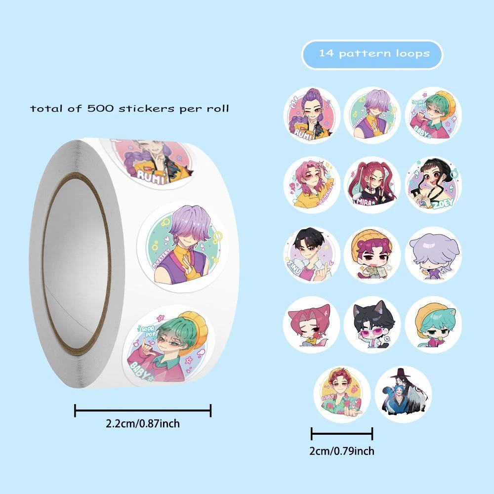 2025 جديد 500 قطعة/لفة أنيمي KPop شيطان الصيادين ملصقات شيطان الصيادين النمر DIY بها بنفسك سكرابوكينغ الهاتف الأمتعة سكيت مقاوم للماء #3