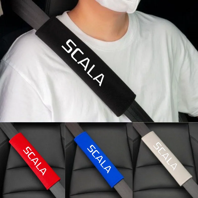 

2pcs Cotton Car Seat Belt Safety Belt Shoulder Protector Cover For Skoda SCALA Accessories