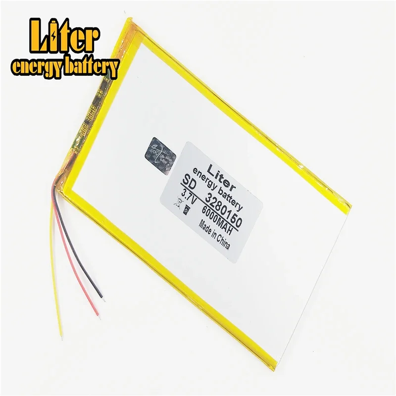 3 line Good Qulity 3280150 3.7V 6000mAH 3282150 Li-ion battery for V88, V971, M9 Tablet PC,