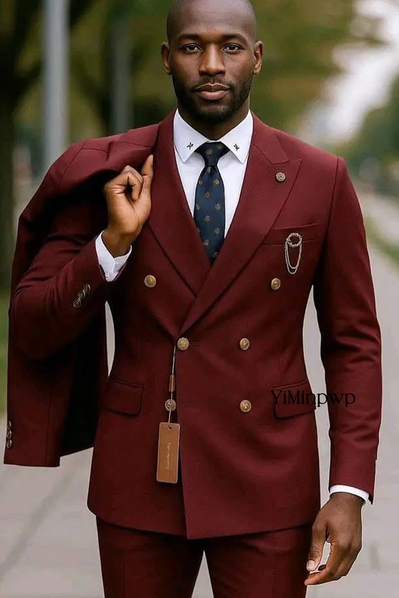 Herenpak Zakelijke formele gelegenheid Smoking Bruidegom Beste stalknecht Bruiloft Schoolfeest Mannelijke pak 2-delige set Blazerbroek 2026