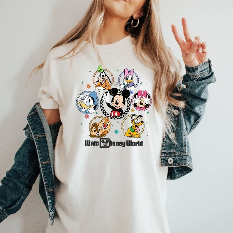 Kaos Walt Disney World, Kaos Mickey dan Teman-teman, Kaos Mickey dan Co, Kaos Crewneck, Kaos Disney, Kaos Perjalanan Disney