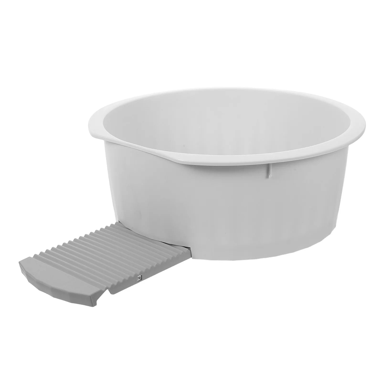

1 set 1 Set Plastic Wash Basin Sturdy Thick Washboard For Clothes Hand Washing Grey Laundry Basin Set Washtub Kit