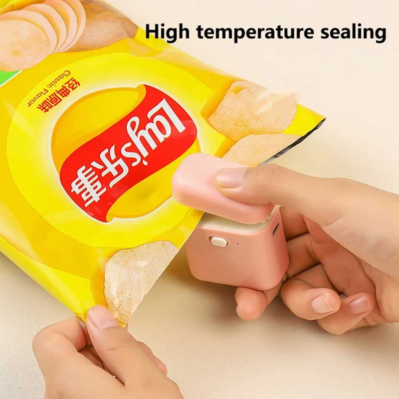 Mini Sealing Machine For Snacks Potato Chips Plastic Bags Heat Sealing Machine For Food Preservation Freshness And Charging
