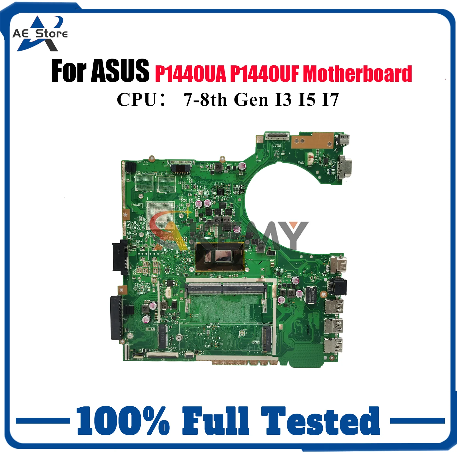

P1440UA Laptop Motherboard For ASUS ProArt P1440UA P1440UF P1440U Notebook Mainboard With I3 I5 I7 CPU 100% tests OK fast ship