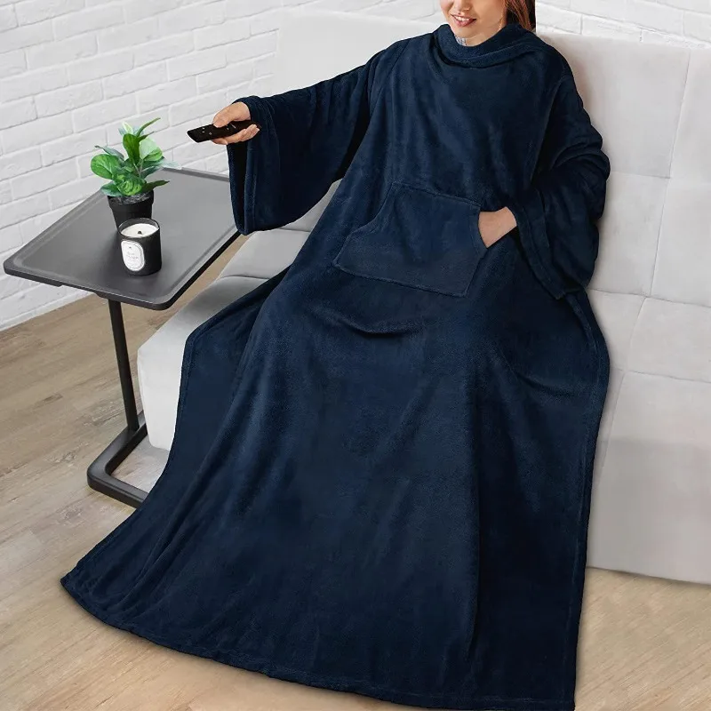 Lamb Wool Multi-functional Sleeve Blanket Comfortable Anti-pilling Home TV Lazy Sofa Blanket Bedroom Warm Cape Blanket