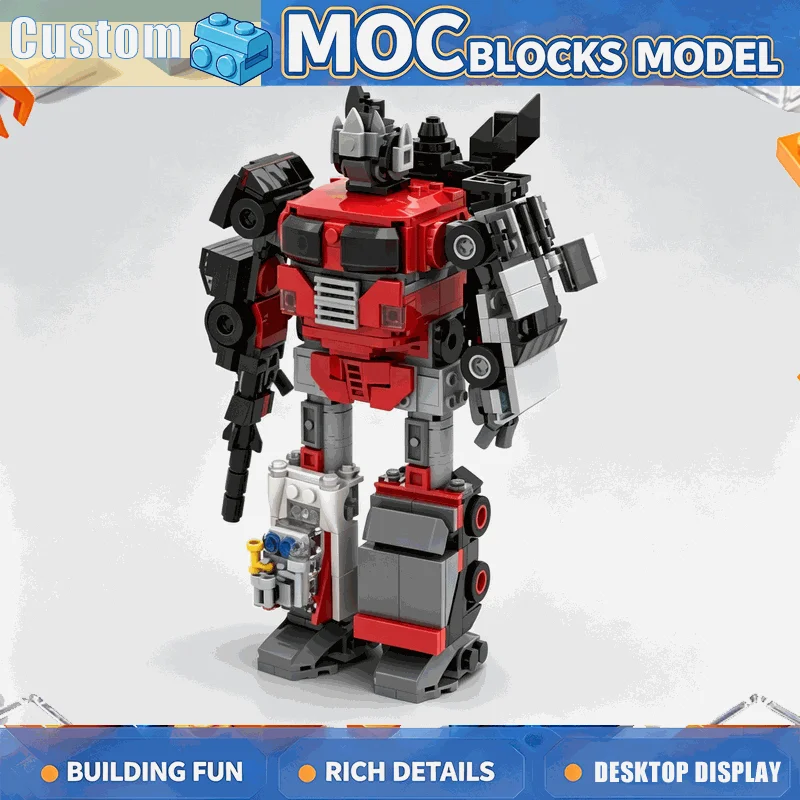 576PCS MOC Transforming Mecha Robot Truck Hero Model Building Blocks DIY Creative Assembly Educational Collection Display Gift