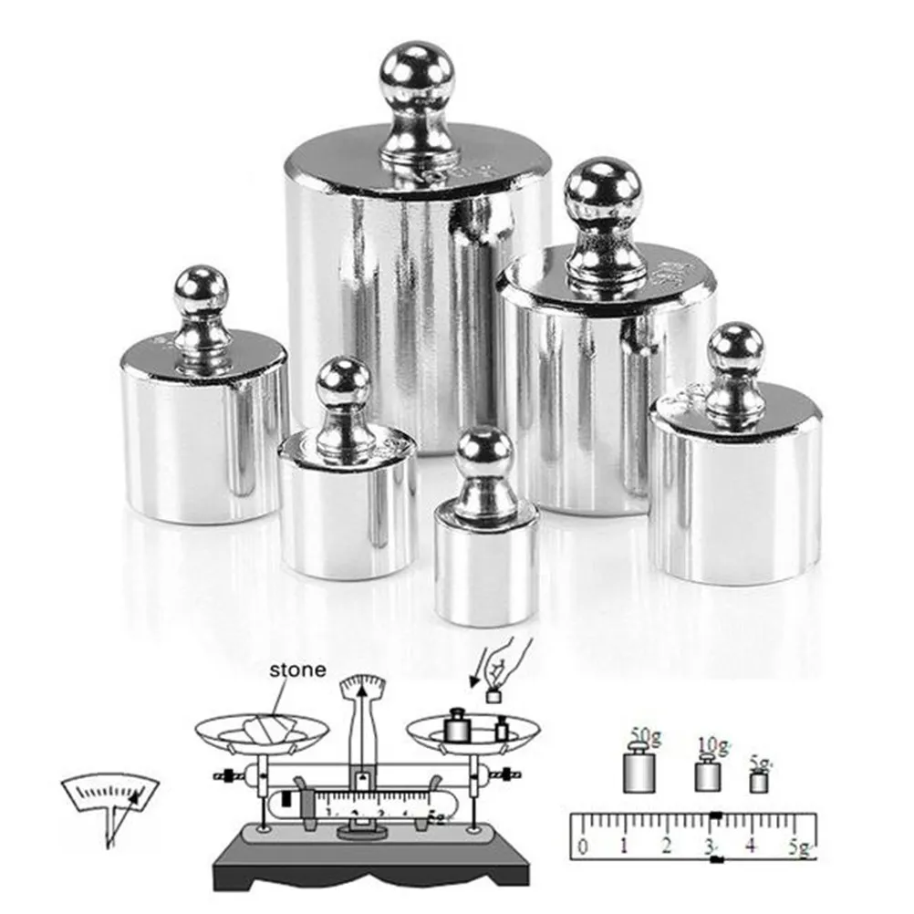 4pcs 5G Electronic Calibration Weights Stainless Steel 2X2X2.5Cm For Digital Jewelry Scale Balance Calibration Weight Set Scale