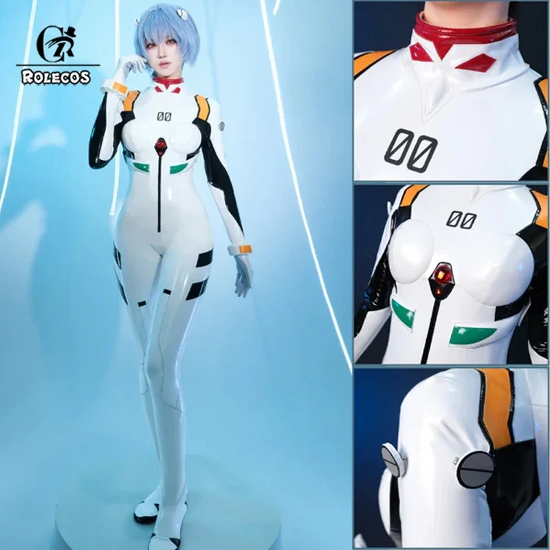 CosplayROLECOS EVA Ayanami Rei traje de combate disfraz Cosplay Ayanami Rei disfraz Halloween carnaval fiesta mujer mono traje Fu