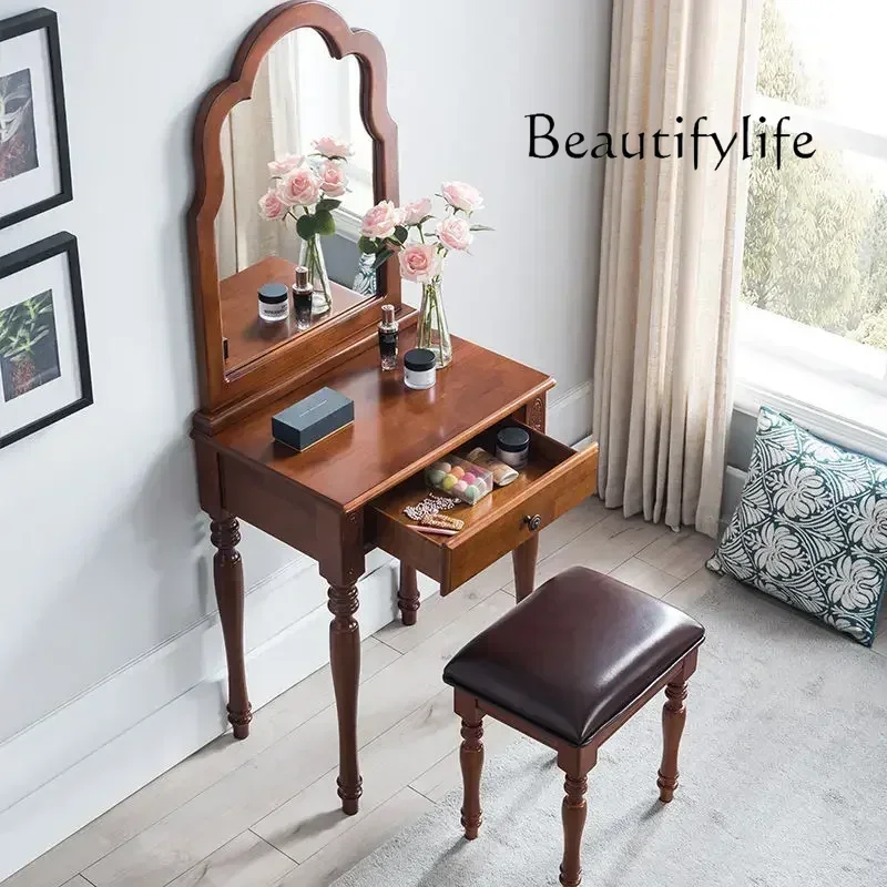 

Europen Dressing Tables Drawer Storage Makeup Vanity Table Vintage Dressers Coiffeuse De Chambre Decoration Bedroom Furniture