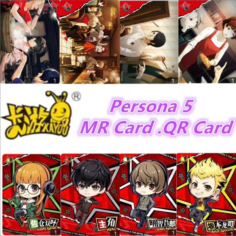 kayou-persona-5-carte-qr-e-mr-carte-rare-del-protagonista-morgana-ryuji-futaba-yusuke-carte-da-collezione-rare