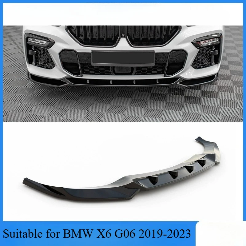 

Подходит для BMW X6 G06 2019-2023, передняя лопата, модернизированная передняя губа, бампер, спойлер, диффузор, комплект кузова