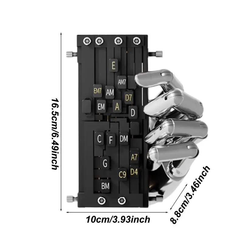 Strumento per l'apprendimento del pressore per accordi per chitarra Accessori per chitarra Allenatore per chitarra compatto e pressore per accordi per principianti per gli appassionati di chitarra