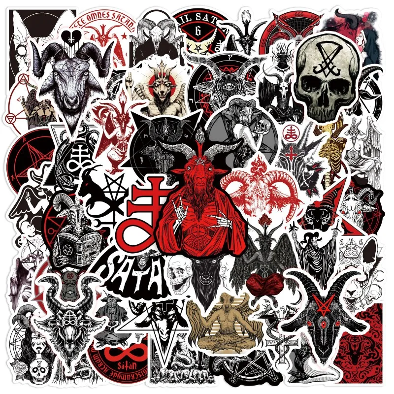 10/25/50pcs Graffiti Devil Satan Stickers Horror for DIY Scrapbooking Phone Pad Laptop Guitar Suitcase Car Skateboard Helmet