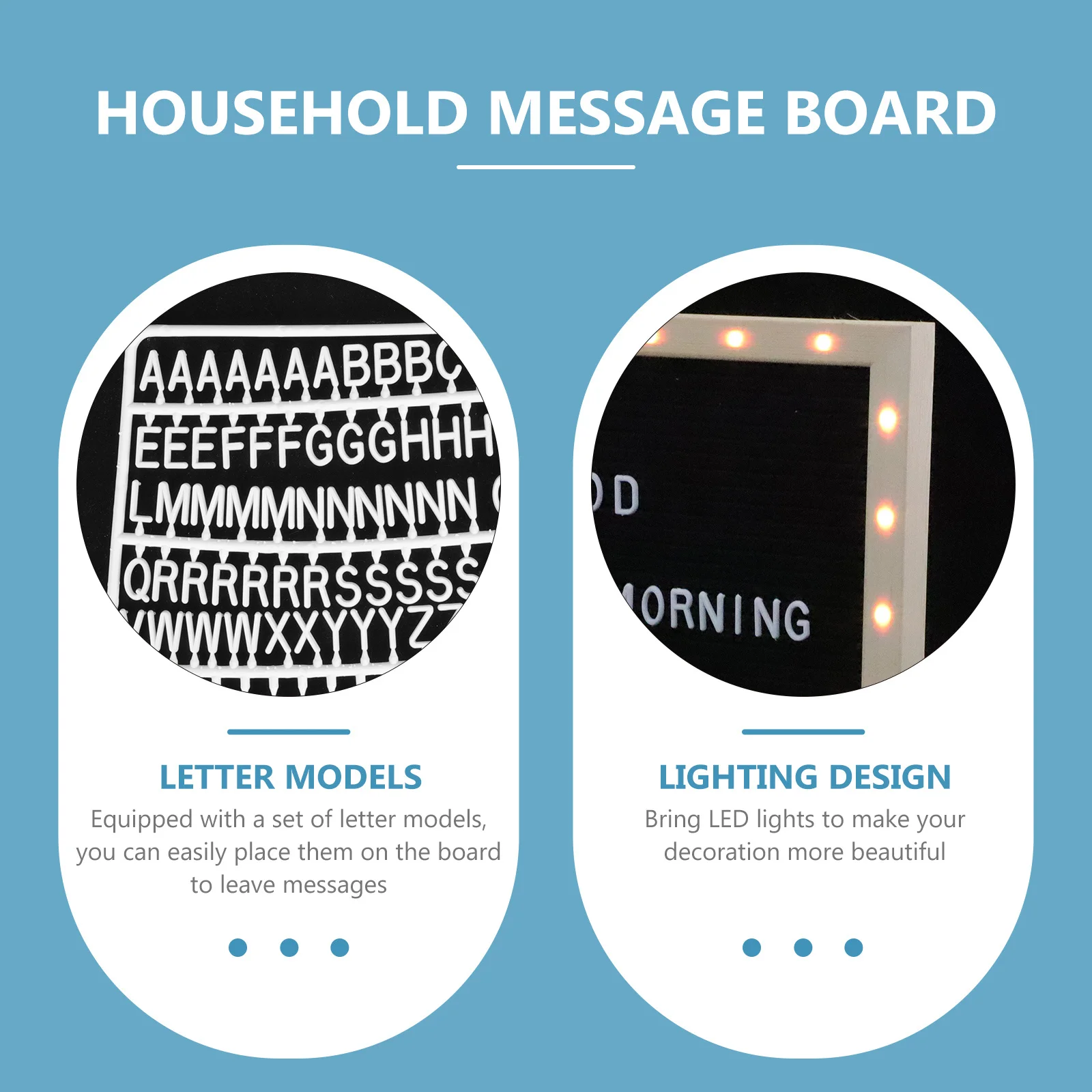 

1 Set Led Letter Creative Wood Message Board For Party Decor Gift Standing Wooden Message Board Multifunctional Display Notice