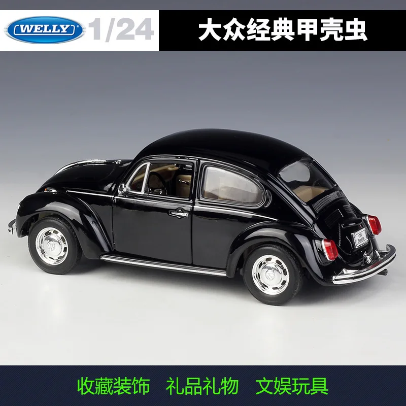 WELLY 1:24 Volkswagen Classics The Beatles Cars Diecast Simulated Alloy Toys Car Models Boys Gifts Hobbies Collectible Ornaments