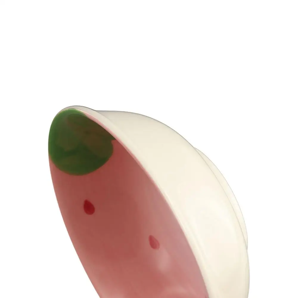 Ice Cream Watermelon Strawberry Shaped Cereal Bowl Ceramic Large Ramen Spoon Long Handle Creative Home