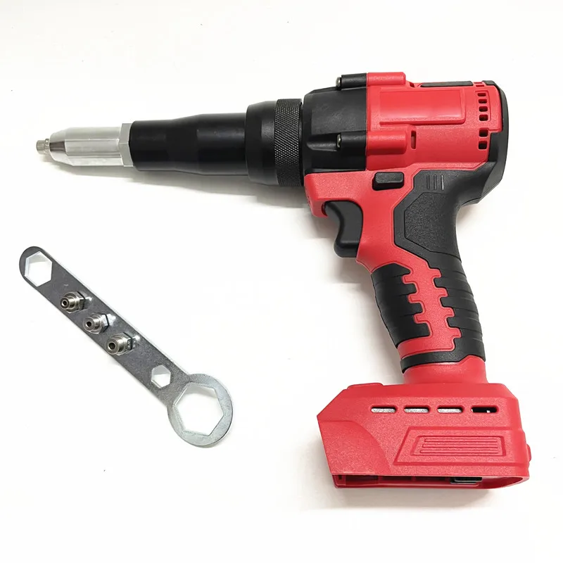 Electric Cordless Riveter Gun 2.4-4.8mm Brushless Rivet Nut Gun Woodworking Tool Riveting Tool Fit For Milwaukee 18V Battery