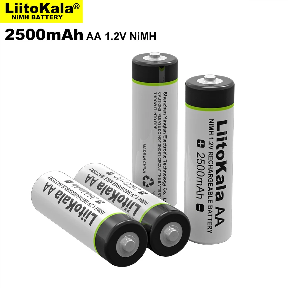 1-30PCS Liitokala 1.2V AA 2500mAh Ni-MH 2.5A Rechargeable Battery aa For Temperature Gun Remote Control Mouse Toy Batteries