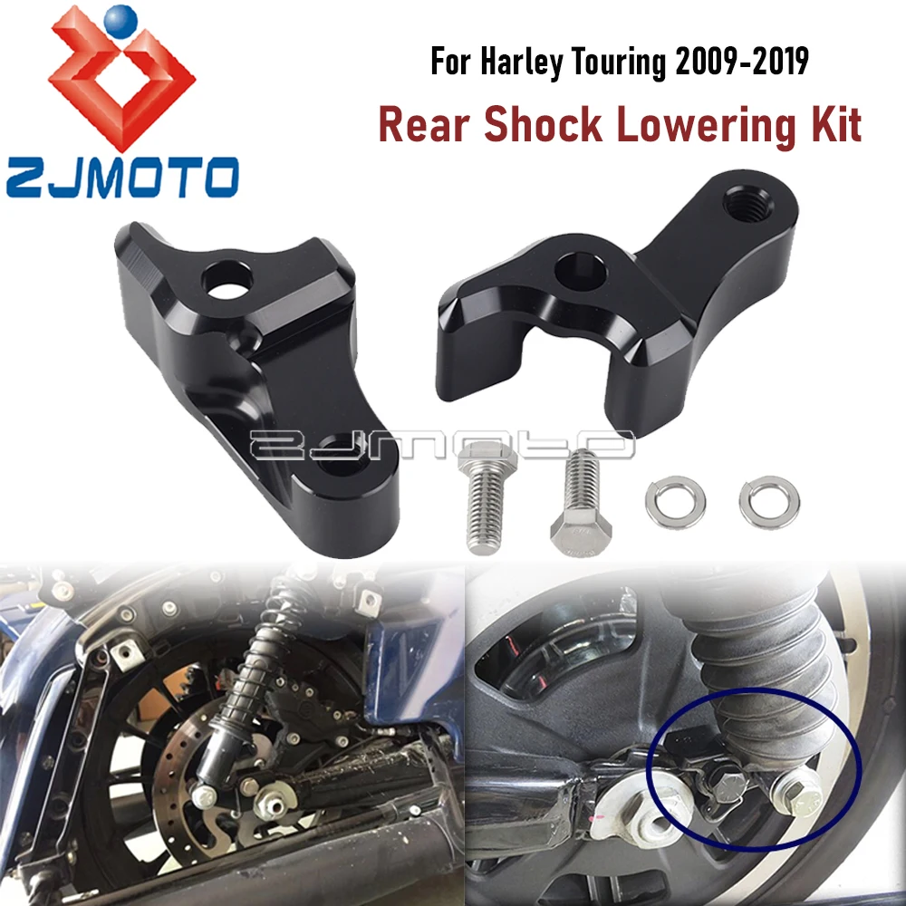 Motorrad hinten Stoßdämpfer Kit Absorber abgesenkt 1 "Halterung für Harley Touring 2010-19 Electra Road Street Glide Road King