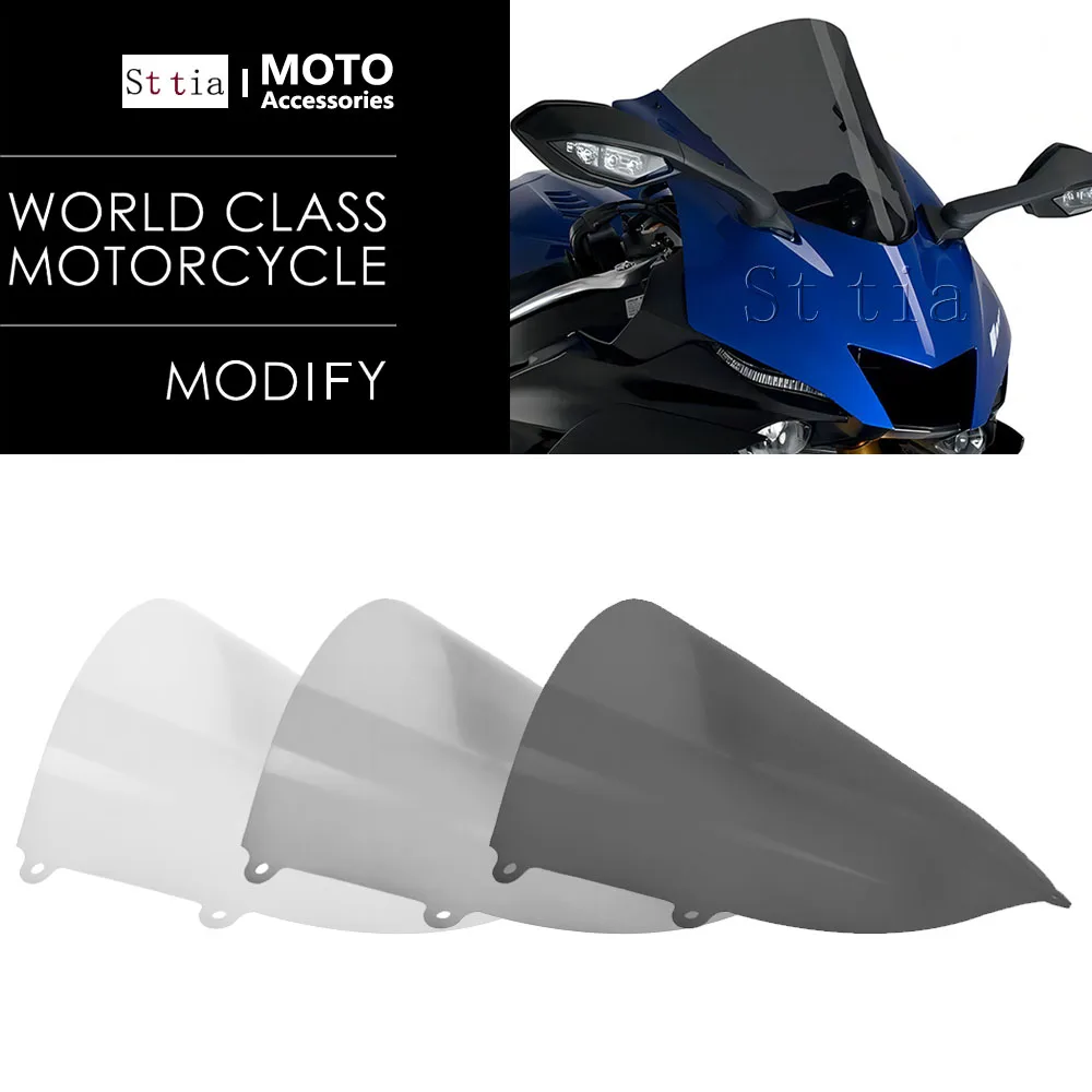 

For Yamaha YZF-R6 YZFR6 2017-2024 YZF-R7 YZFR7 21-24 Motorcycle Front Windshield Windscreen Windproof Air Deflector Protector