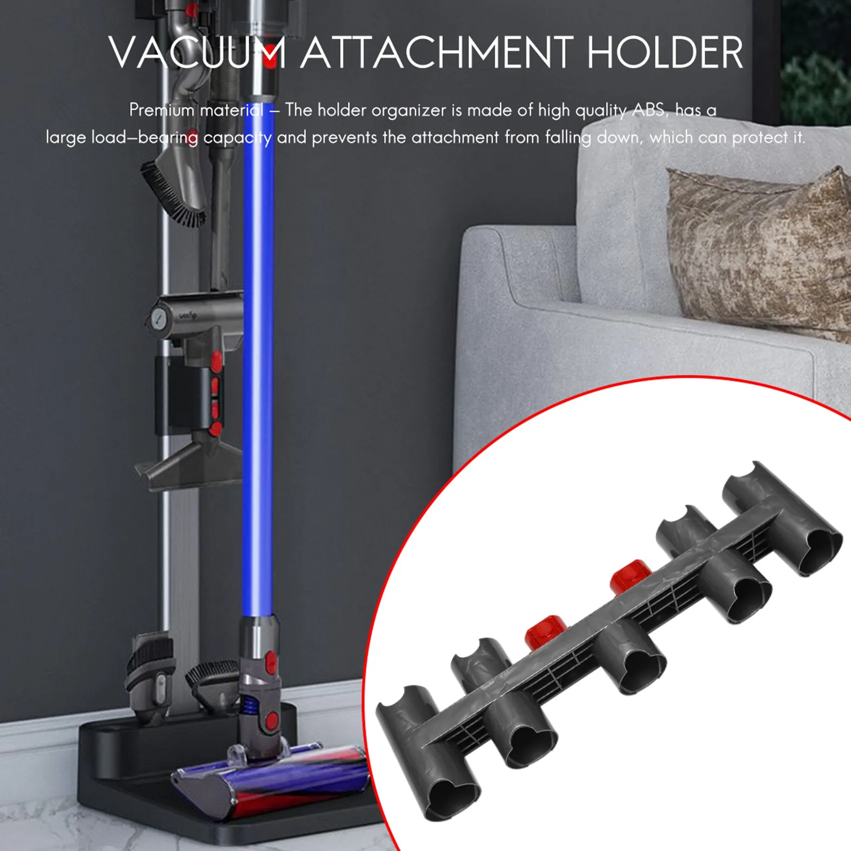 Holder Accessory for V7 V8 V10 V11 V15, Docking Station Organizer for Vacuum Cleaner with 9 Storage Sockets