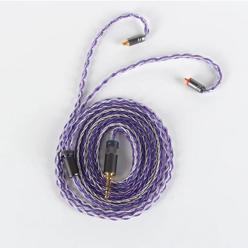 XINHS 4 Lõi Đồng Mạ Bạc Dây Tai Nghe 2.5Mm 3.5Mm 4.4Mm Đến MMCX 0.78Mm 2Pin QDC tai Nghe TFZ HIFI Thay Thế Tai Nghe Cáp