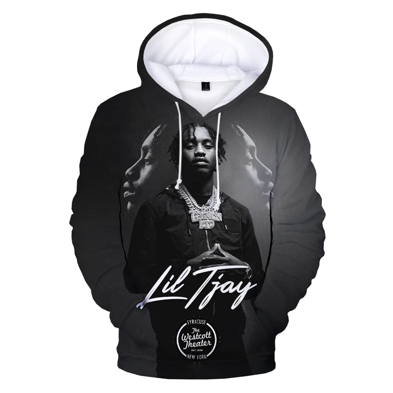 

Rapper Lil Tjay 3D Printed Hoodies Mens Casual Pullover Streetwear Sweatshirt Tracksuit Oversized Hooded Clothes Cool Black Coat