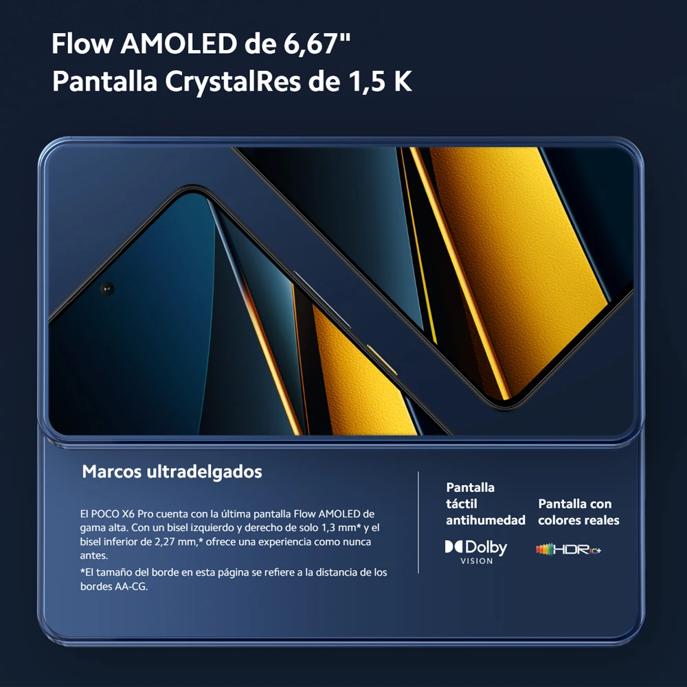 6.67 na smartfony POCO X6 Pro 5G „ krystalizuje 1.5K AMOLED DotDisplay MTK 8300-Ultra 64MP aparat 5000mAh 67W szybkie ładowanie