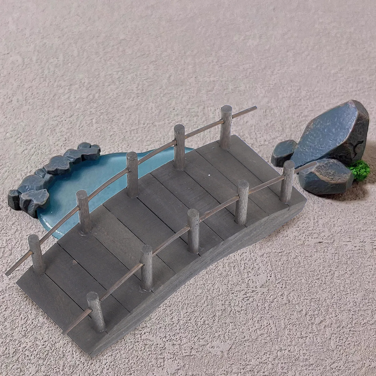 

Small Wooden Footbridge for Dollhouse Scale Garden Fairy Landscaping Bonsai Terrarium Miniature Outdoor Scene Decor Vintage