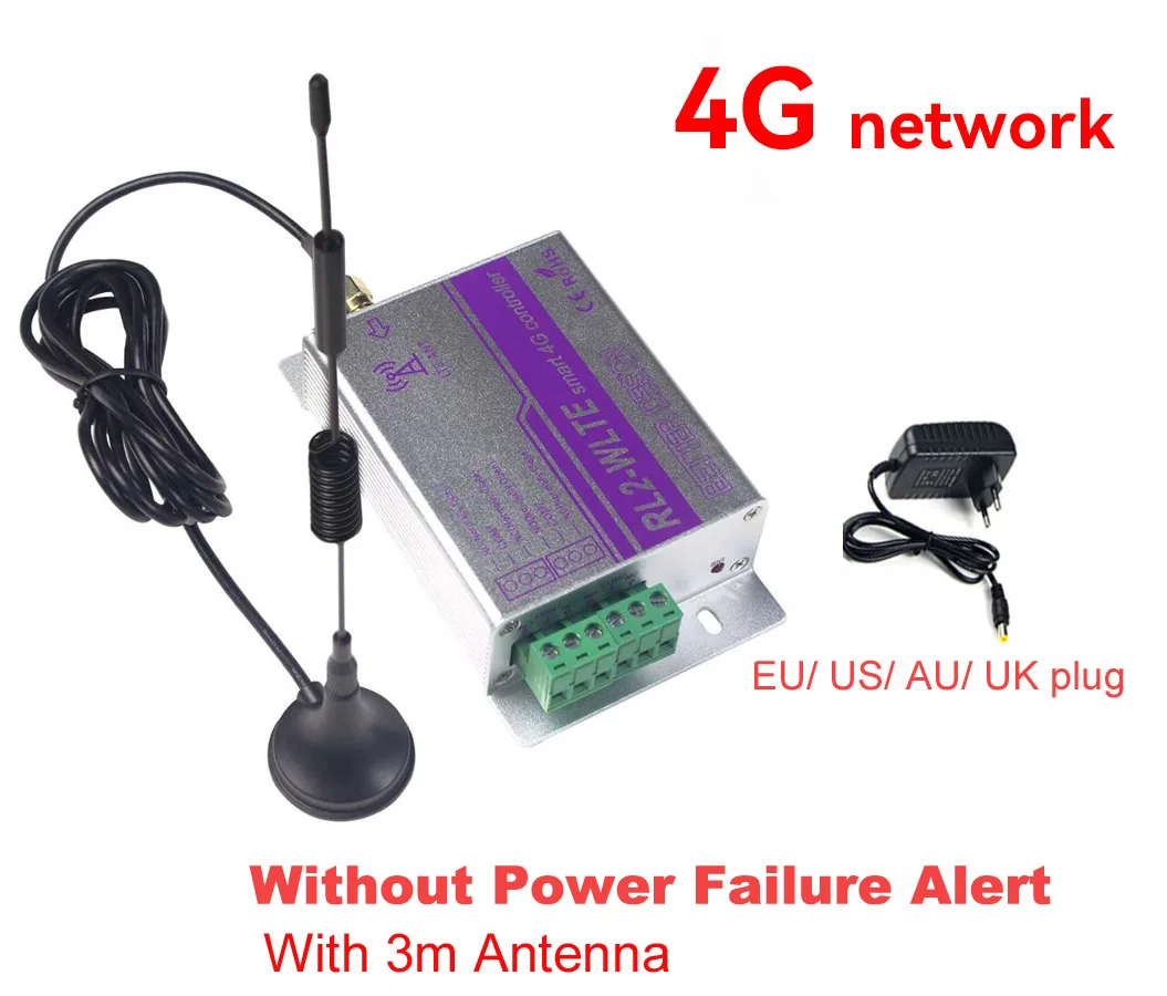 Interruptor de apertura de puerta para sistema de estacionamiento en casa inteligente, relé 4G 2CH, SMS, llamada, control remoto RL2 GSM