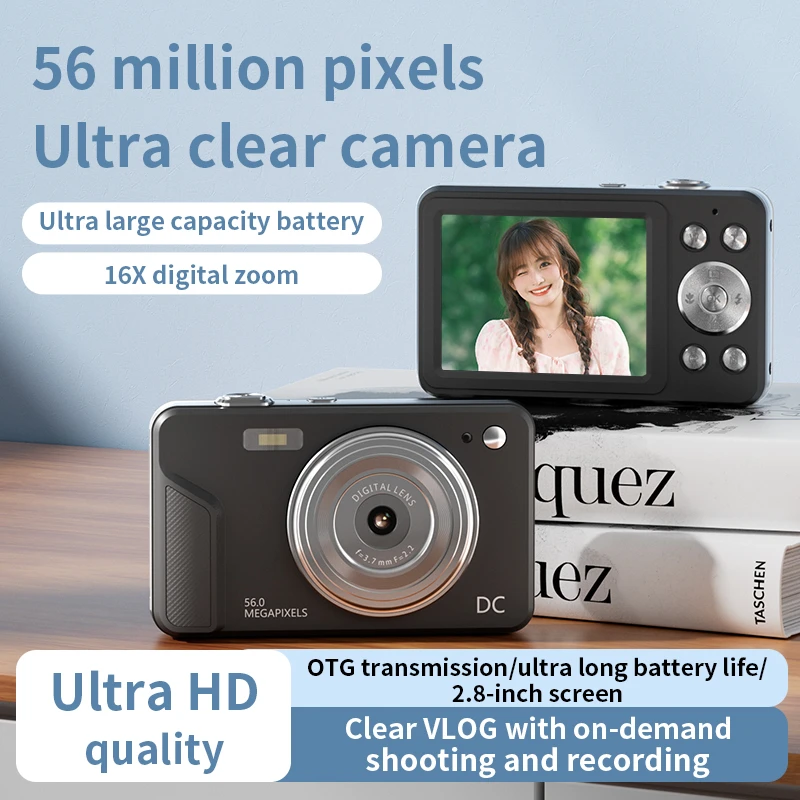 

Цифровая камера 1080P, 56 МП, студенческая камера, уличная цифровая видеокамера с защитой от сотрясений, вспышка, видеорегистратор, маленькая видеокамера