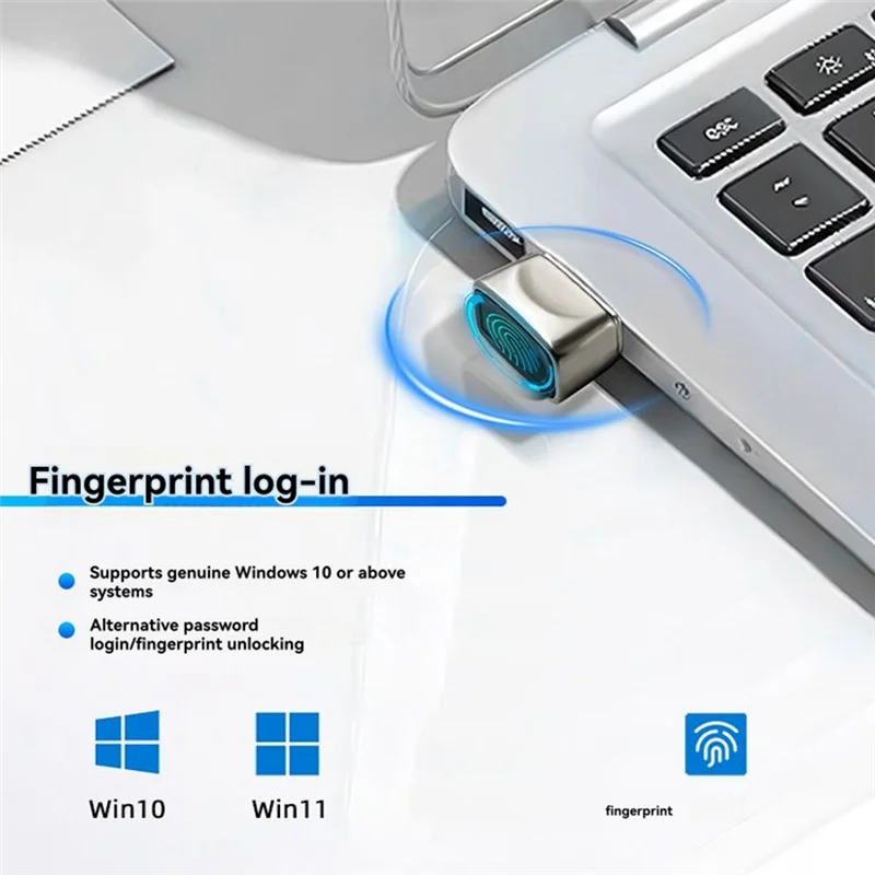 ABKQ-Винг по отпечатку пальца Hello Считыватель отпечатков пальцев Защитный вход в один клик Экран блокировки в один клик Биометрическое распознавание