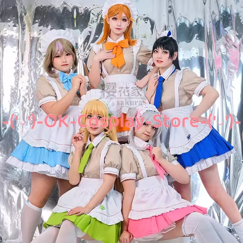 

LoveLive Superstar Liella Tang Keke Arashi Chisato Hazuki Ren Shibuya Kanon Cosplay Costume Women Cute Maid Dress Custom Made