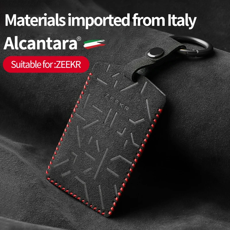 

Alcantara Suede car key case bag suitable For zeeker 001 009 X NFC card protection card case high-end decorative accessories