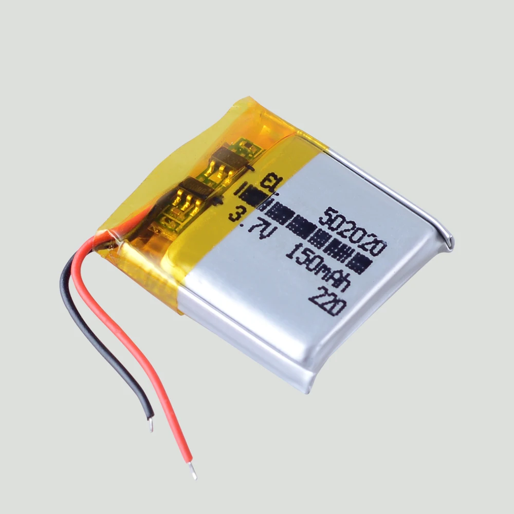 502020  150mAh Lithium Polymer Battery FOR  MP3 TWS EARBUDS Speaker Smart Watch Earphone Headphone TOYS