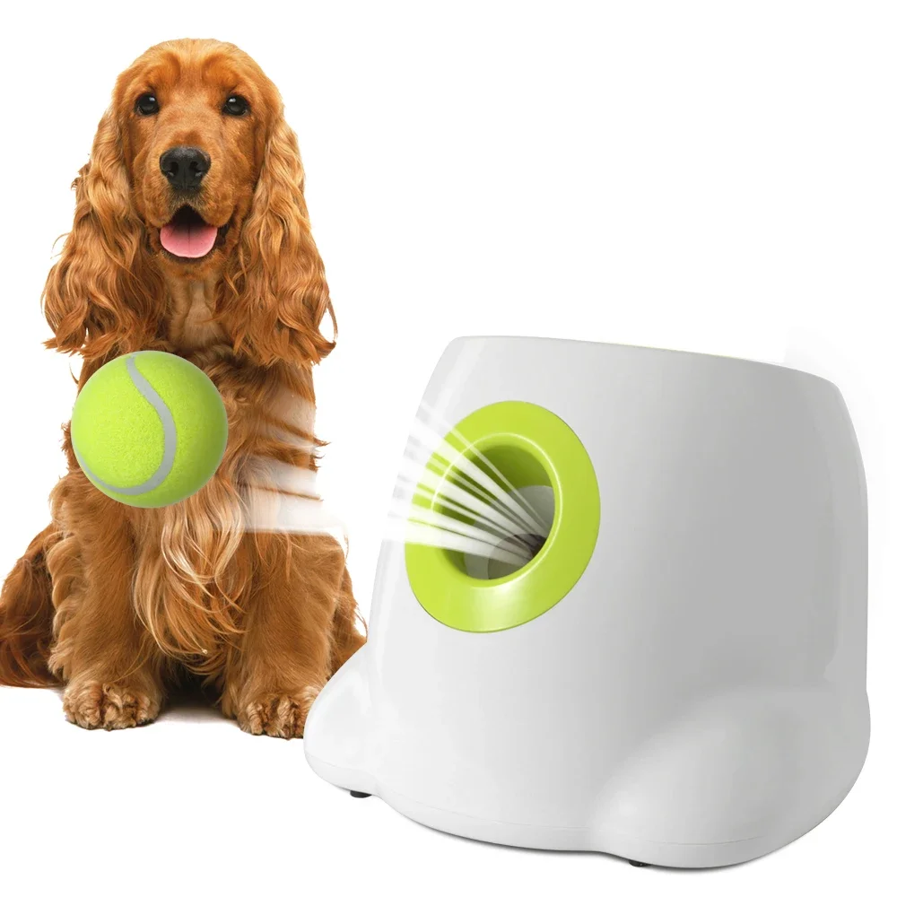 Lanzador de tenis automático para perros, juguete para atrapar perros, Mini máquina de lanzamiento de tenis, Pinball, bolígrafo interactivo divertido para jugar a perros, Dog kong