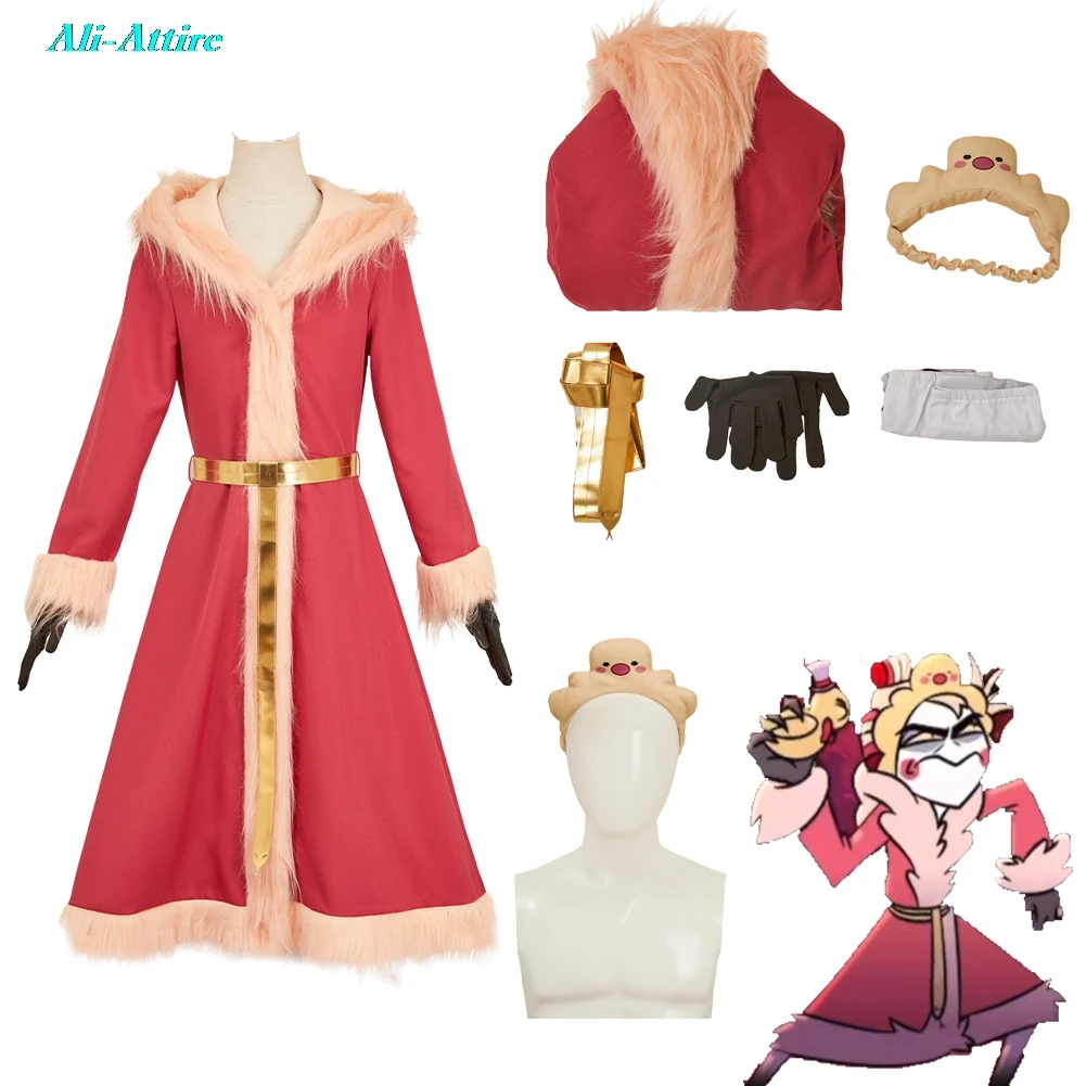 

TV Hell Inn Cosplay Lucifer Coat Belt Clothes Women Party Disguise Outfits Suits oleplay Halloween Uniform Costume Carnival
