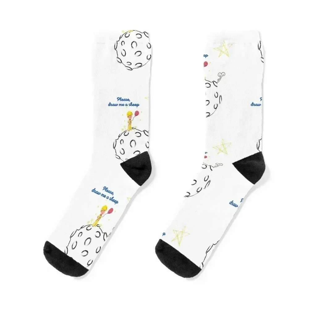 Le petit prince _ Por favor me dibuja una oveja Calcetines invierno compresión térmica Novedades Niño Calcetines Mujer