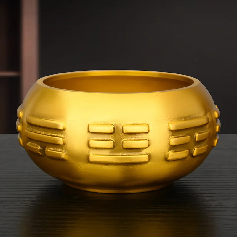 Pure Incense Burner Ornament Home Office Decoration Guan Gong Buddha Statue God of Wealth Supplies Copper Bowl Tai Chi Ba