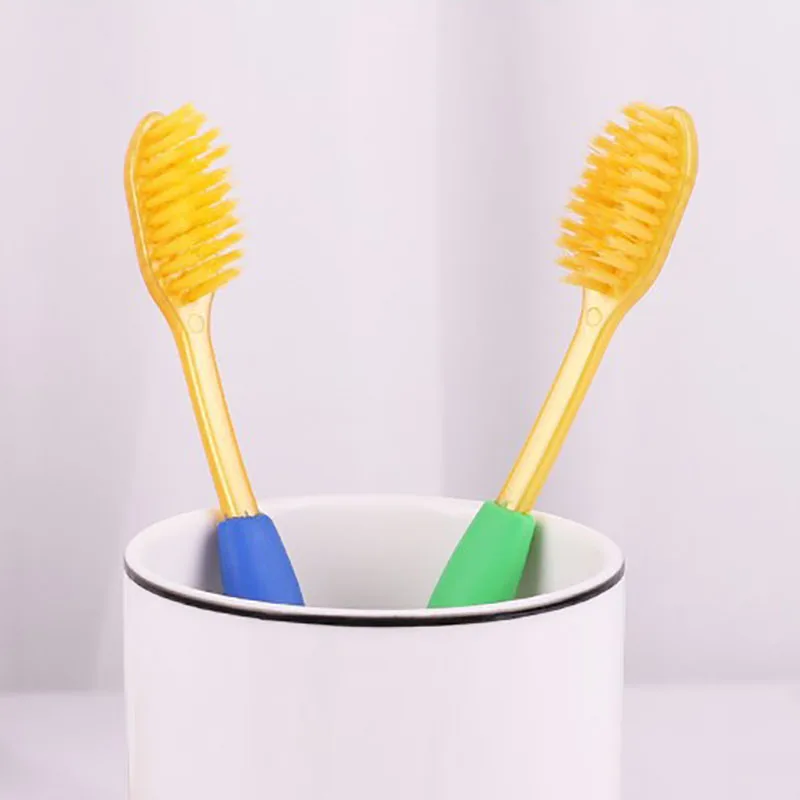 High Quality Nano Resin Double-layer Soft Bristled Toothbrush Adult Traveling Household Set 4 PC Cleaning Teeth Gums Everyday