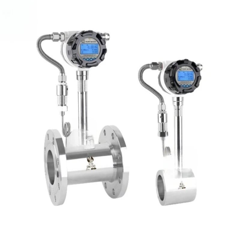 High-precision vortex flowmeter, flanged compressed air gas meter