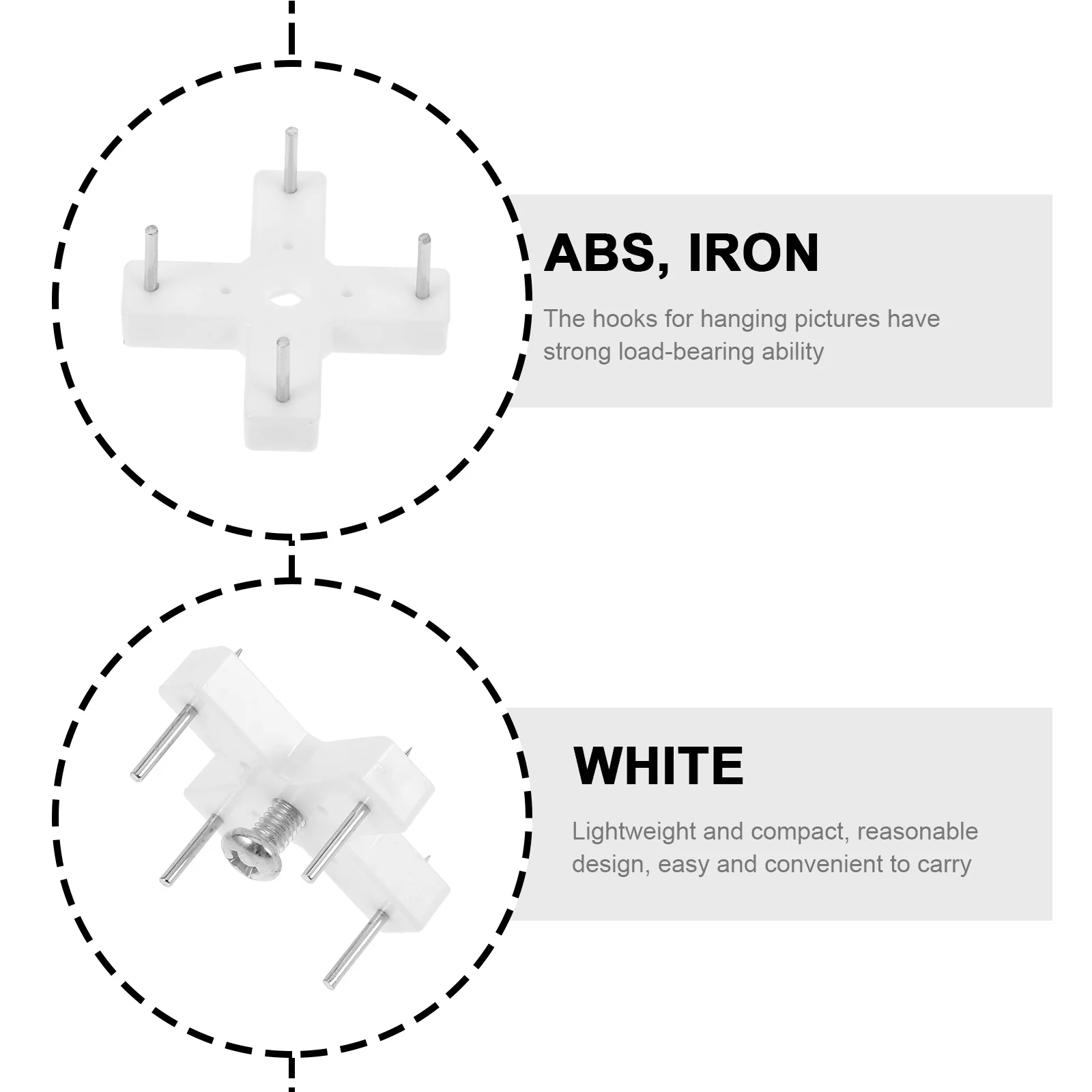 

10pcs Screw Picture Hanger Non-Trace Wall Hook For Concrete Brick Plaster Strong Load-Bearing No Damage Hanging Kit