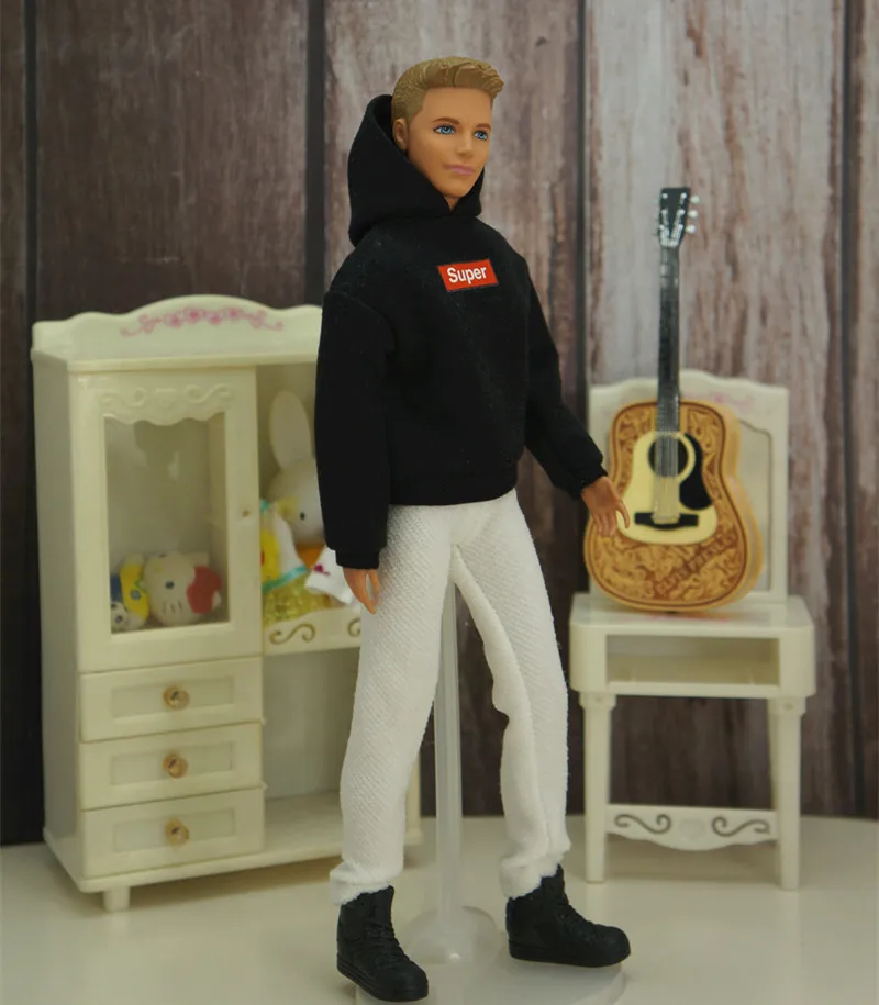 1Set Doll Clothes Ken Clothes Handmade Hoodies Jacket T-shirt Casual Wear Ken the boyfriend Doll Clothes for Doll Accessories